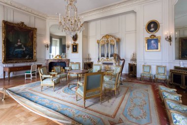 Versailles, Fransa - 19.01.2019: Chateau de Versaill'in İç