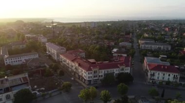 Karadeniz kıyısındaki Poti kasabasının havadan görünümü, Gürcistan