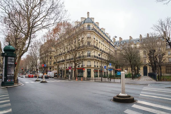 Paris, Fransa - 20.01.2019: Paris Sokakları, Fransa. Bina — Stok fotoğraf