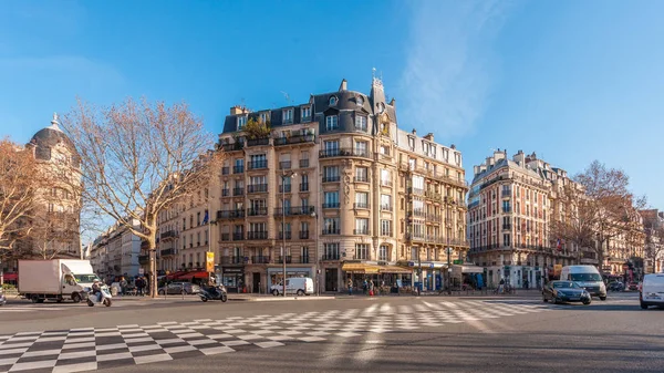 Paris, Franciaország-17.01.2019: Streets of Paris, Franciaország. Épületek — Stock Fotó