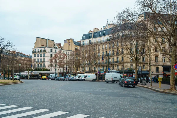 Paris, Franciaország-15.01.2019: Streets of Paris, Franciaország. Épületek — Stock Fotó