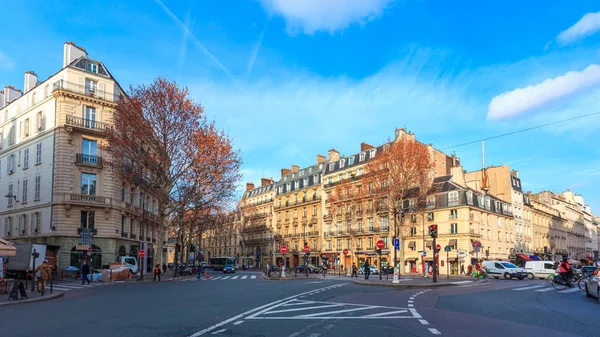 Paris, Franciaország-17.01.2019: Streets of Paris, Franciaország. Épületek — Stock Fotó