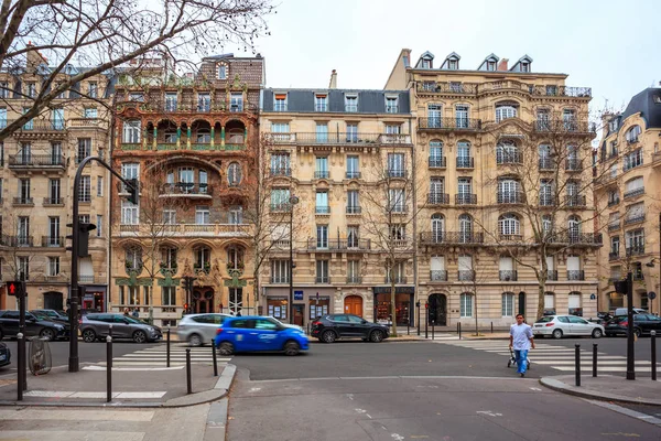Paris, Franciaország-15.01.2019: Streets of Paris, Franciaország. Épületek — Stock Fotó