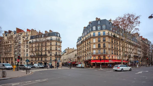 Paris, Franciaország-15.01.2019: Streets of Paris, Franciaország. Épületek — Stock Fotó