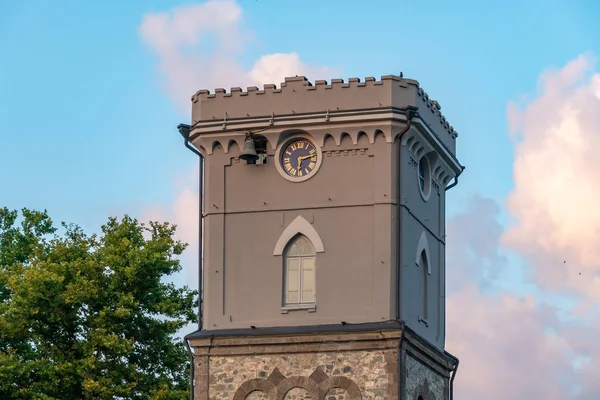 Old clock tower in Poti, Niko Nikoladze tower. Georgia. — Stock Photo, Image