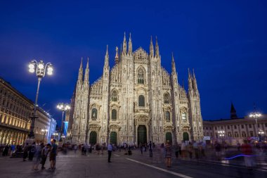 Milan, İtalya - 14.08.2018: Milan Katedrali, Duomo di Milano, Ita