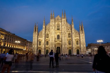Milan, İtalya - 14.08.2018: Milan Katedrali, Duomo di Milano, Ita