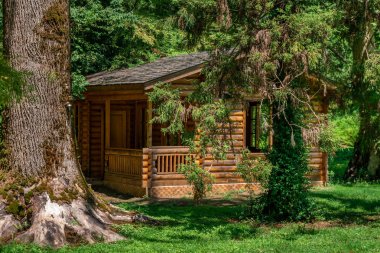 Tsvermaghala park, Guria ahşap ev. Gürcistan'a Seyahat. 