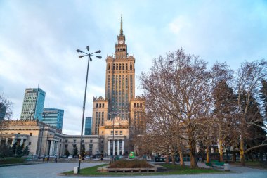 Polonya, Varşova-02.01.2019: WA kültür ve Bilim Sarayı