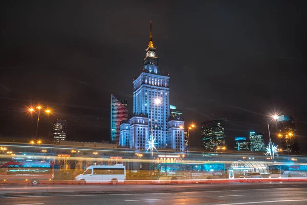 Pologne, Varsovie 02.01.2019 : Le Palais de la Culture et des Sciences i — Photo