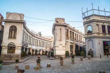 Tiflis, Gürcistan - 14.01.2019: Eski Tiflis'te güzel ev.