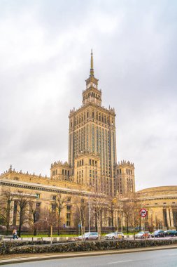 Polonya, Varşova-02.01.2019: WA kültür ve Bilim Sarayı