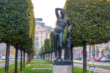 Budapeşte, Macaristan - 11.12.2018: Ağaç Vadisi'nin güzel manzarası