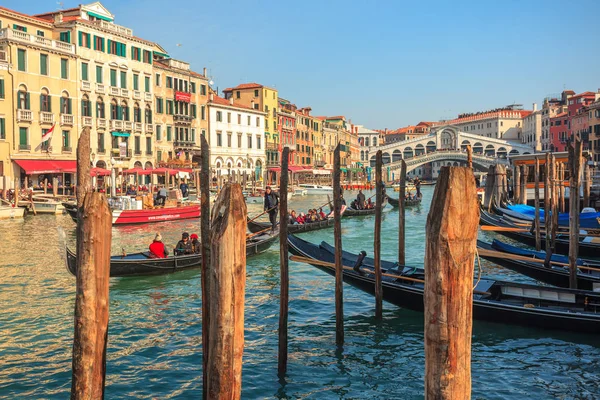 Venice, Italy - 15.03.2019: View of Canal Grande. Various boats Royalty Free Stock Images