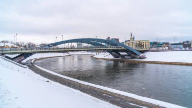 Vilnius, Litvanya - 05.01.2019: Karallaus Mindaugo Brid görünümü