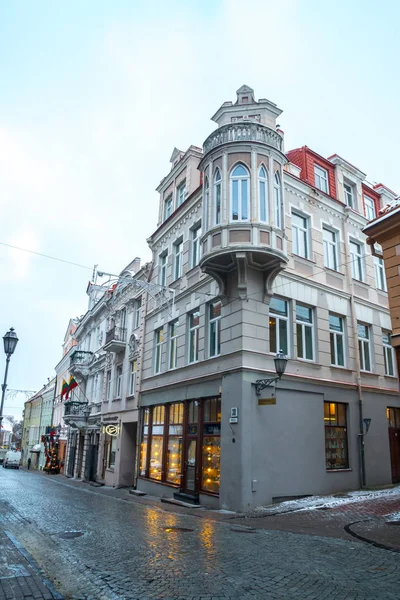 Vilnius, lietuva - 05.01.2019: die alten Straßen von vilnius. neu y — Stockfoto