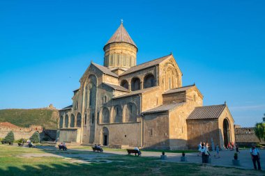 Mtskheta, Gürcistan - 01.08.2019: Svetitskhoveli Katedrali (Unesco