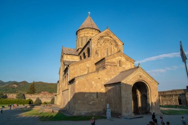 Mtskheta, Gürcistan - 01.08.2019: Katedral (Unesco Dünya Mirası