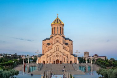 Tiflis, Gürcistan - 29.07.2019: Tiflis Kutsal Teslis Katedrali