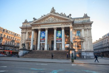 Brüksel, Belçika - 21.01.2019: La Monnaie Tiyatrosu, Ulusal