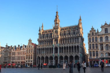 Brüksel, Belçika - 21.01.2019: Grand Place (Grote Markt) T ile
