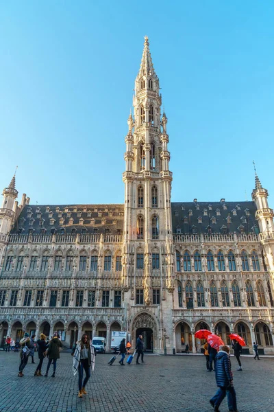 Brusel, Belgie-21.01.2019: Grand Place (Grote Markt) s T — Stock fotografie