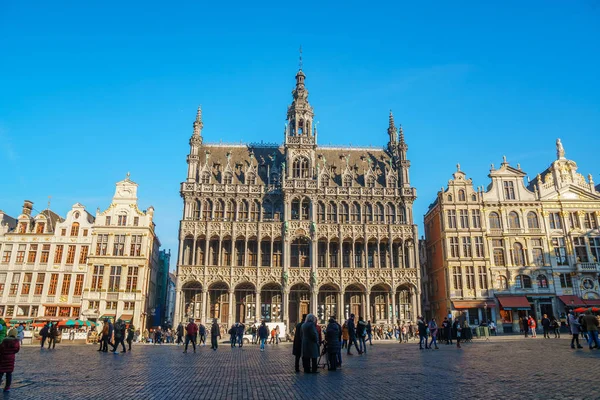 Brüksel, Belçika - 21.01.2019: Grand Place (Grote Markt) T ile