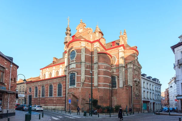 Brüssel, Belgien - 21.01.2019: Straßenansicht der Altstadt in Brüssel — Stockfoto