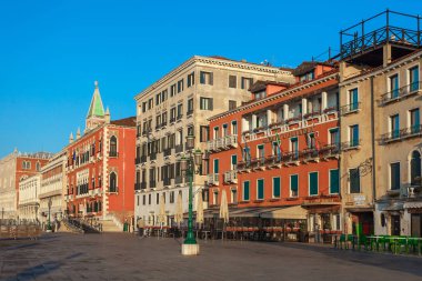 Venedik, İtalya - 14.03.2019: Venedik'in morn'a güzel manzarası