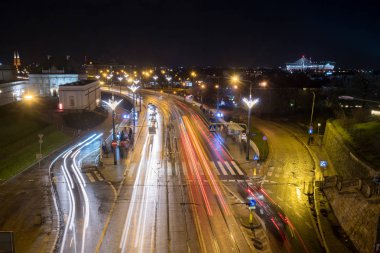 Varşova, Polonya - 01.01.2019: Ni'deki Dayanışma Caddesi'nin görünümü