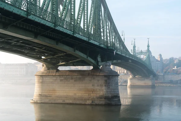 El Puente de la Libertad en Budapest en Hungría, conecta Buda y —  Fotos de Stock