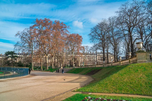 Jardín de Luxemburgo (Jardín du Luxembourg) en París, Francia. Winte. —  Fotos de Stock