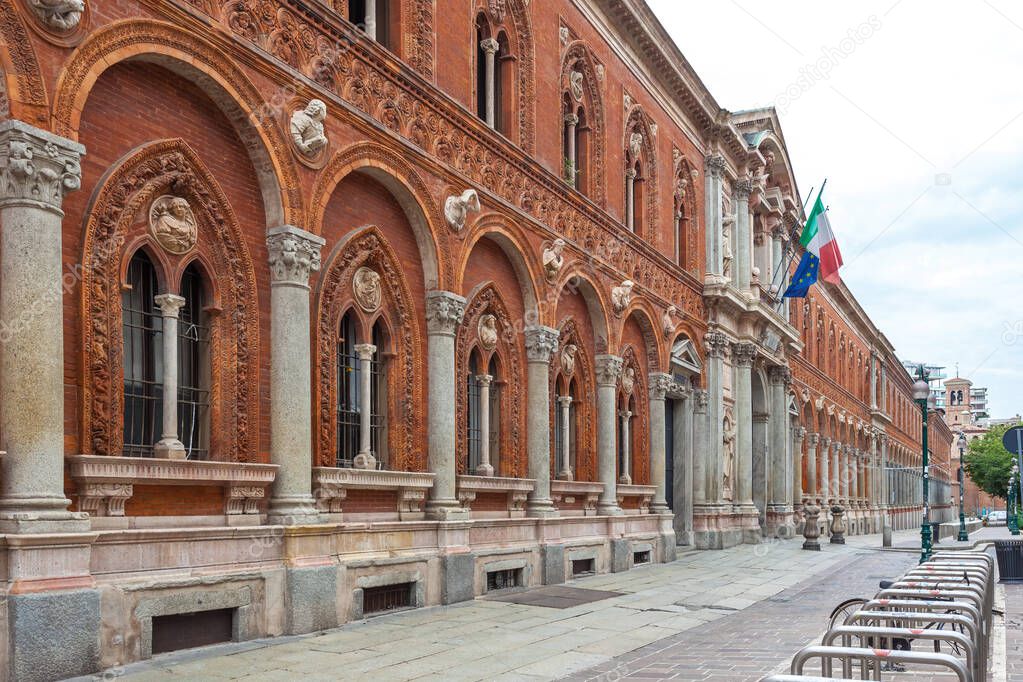 The exterior of the University of Milan. University of Milan is 