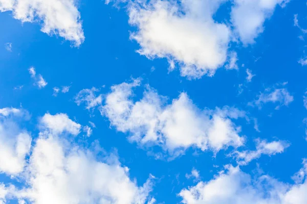 Langit biru latar belakang dengan awan kecil. — Stok Foto