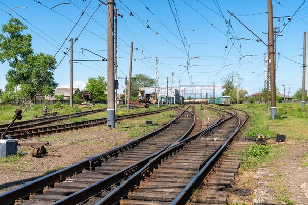 Železniční Značky Semafory Železniční Přejezdy Poti Gruzie — Stock fotografie