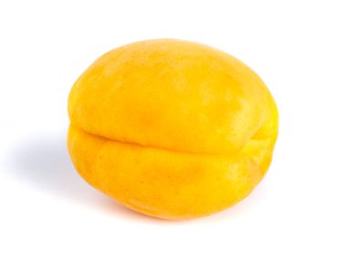 Beyaz arka planda izole edilmiş kayısı meyvesi, sağlıklı yiyecek.