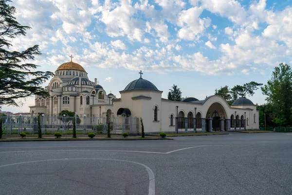 Kathedraal Kerk Van Stad Poti Ochtend Bij Zonsopgang Georgië — Stockfoto