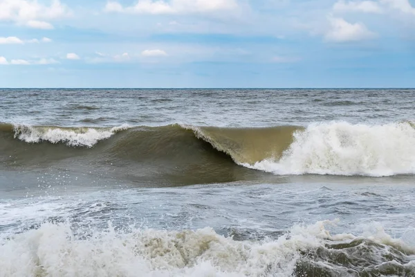 Grandes Ondas Tempestuosas Mar Negro Poti Georgia Paisagem — Fotografia de Stock