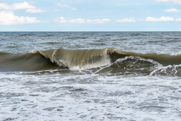 Великі Штормові Хвилі Чорному Морі Поті Джорджія Ландшафт — стокове фото