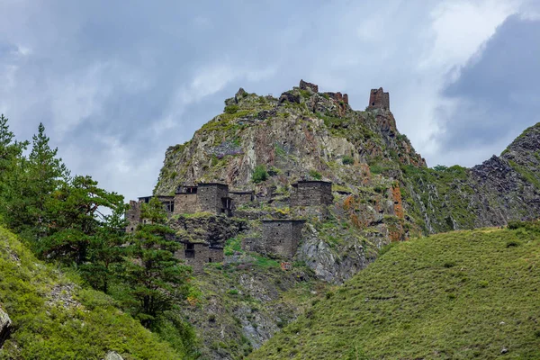 Ruined Medieval Village Fortress Mutso Khevsureti Region Georgia Caucasus — Stock Photo, Image