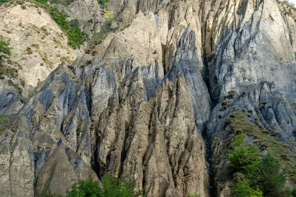 Acantilados Multicolores Las Montañas Khevsureti Paisaje Georgia Viajes —  Fotos de Stock