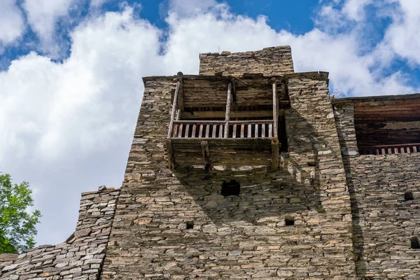 Alte Festung Bergdorf Shatili Ruinen Einer Mittelalterlichen Burg Georgien Erbe — Stockfoto