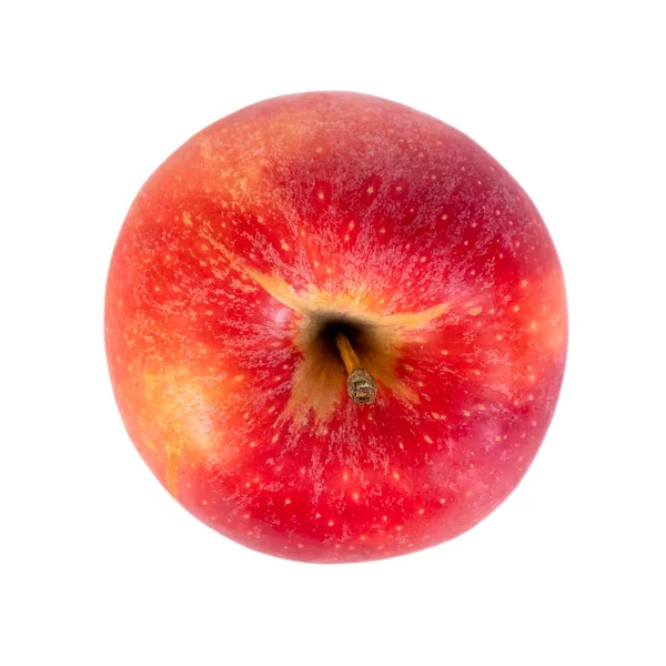 Beyaz arka planda izole edilmiş taze kırmızı elma, yiyecek. — Stok fotoğraf