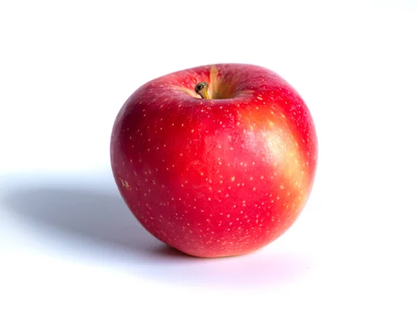 新鲜的红苹果，白色背景，食物 — 图库照片