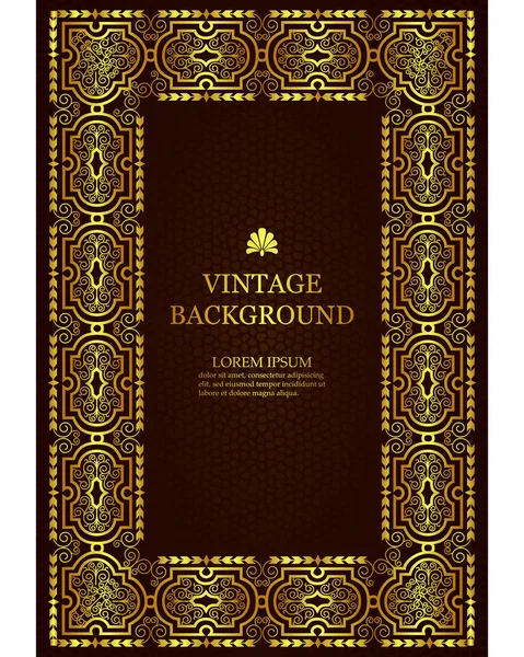 Vektör lüks vintage sınır altın çiçek desenli çerçeve ile Barok tarzında. Kitap için şablon kapsar, davetiye, tebrik kartları, sertifikalar.