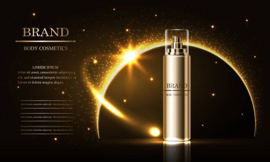 Kozmetik güzellik serisi, reklamların priminin krem cilt bakımı için sprey. Tasarım poster, afiş, tanıtım, afiş, kapak, vektör çizim için şablon.