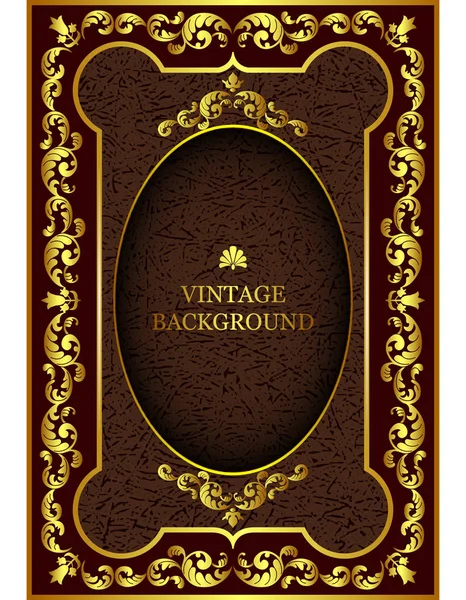 Vektör lüks vintage sınır altın çiçek desenli çerçeve ile Barok tarzında. Kitap kapağı, eski Kraliyet sayfaları, davetiye, tebrik kartları, sertifika, Diploma için şablon.