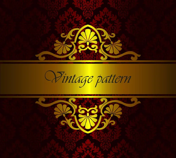 Motif Floral Damassé Royal Vecteur Comme Fond Vintage Luxe Riche — Image vectorielle