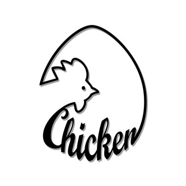 Vektör işareti veya simge tavuk yumurta, marka, oluşturmak için şablon olarak logo.