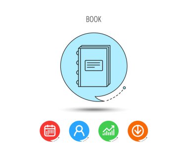 Kitap simgesi. Eğitim işareti.